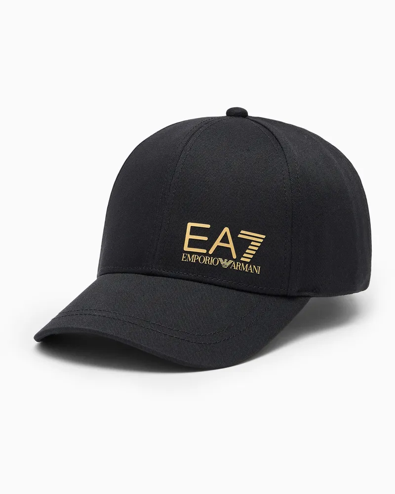 EA7 Baseballcap Baumwolle mit verstellbarem Verschluss Caps U Schwarz
