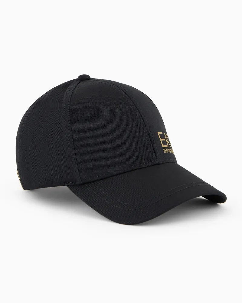 EA7 Train Core Baseballcap aus Baumwolle Schwarz
