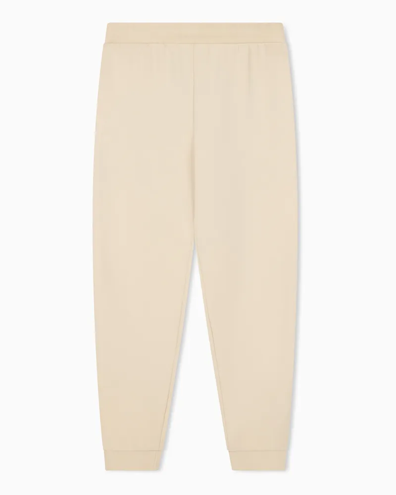 EA7 Logo Series Jogginghose aus einer Baumwoll-Mischung Beige