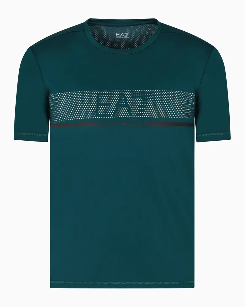 EA7 Dynamic Athlete Rundhals-T-Shirt aus VIGOR7-Funktionsgewebe Grün
