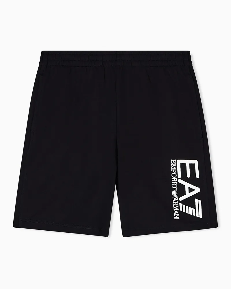 EA7 Visibility Bermudashorts aus Baumwolle Schwarz