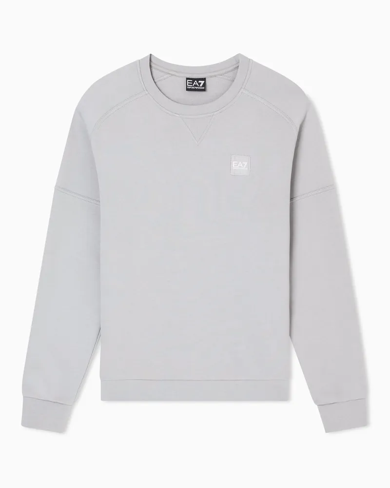EA7 Visibility Sweatshirt mit Rundhalsausschnitt aus einer Baumwollmischung Grau