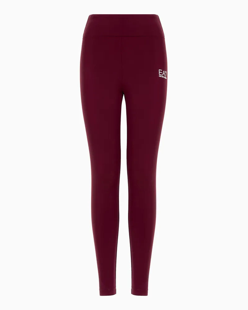 EA7 Dynamic Athlete Leggings aus VIGOR7-Funktionsgewebe Burgunderrot