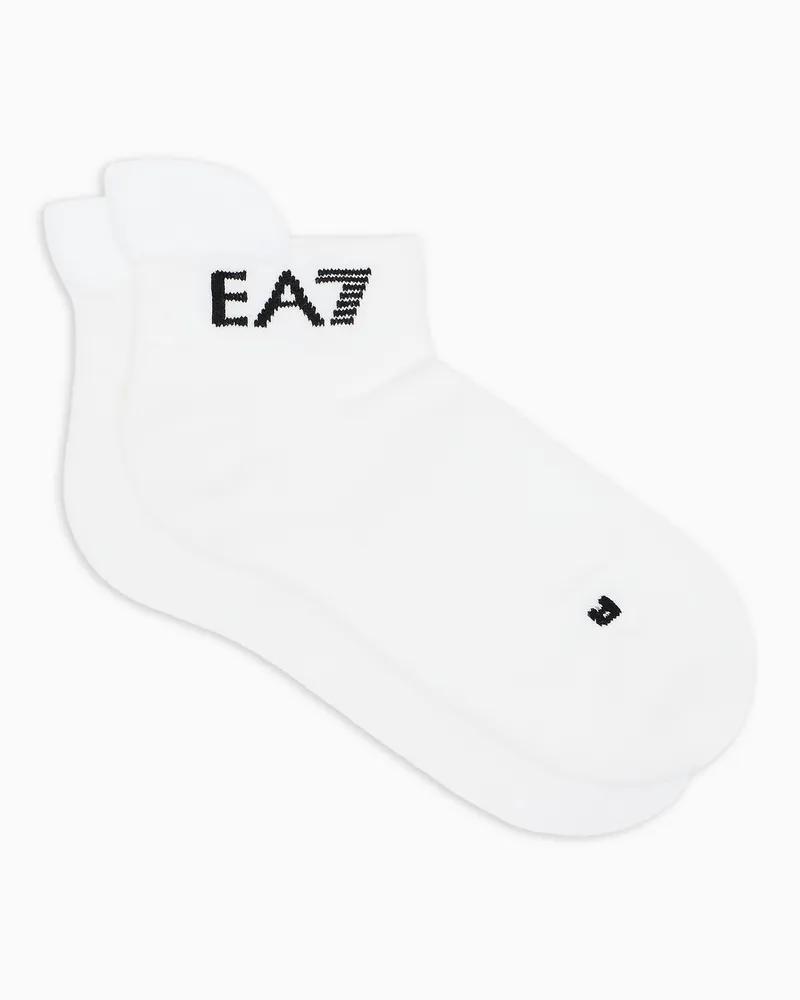 EA7 Tennis Pro Socken aus Baumwollmischung Weiß