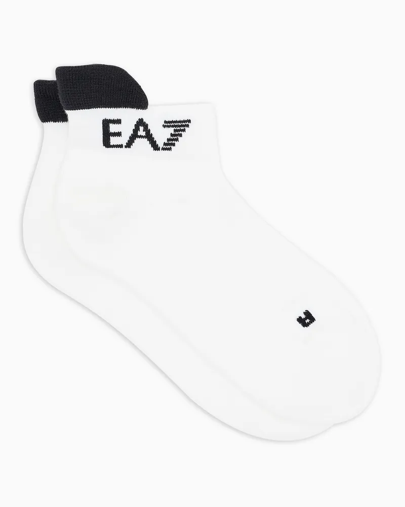 EA7 Tennis Pro Socken aus Baumwollmischung Weiß