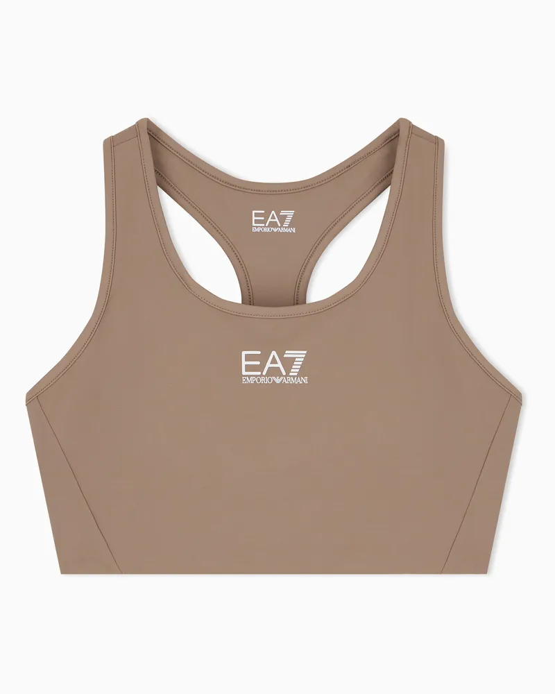 EA7 Sport-BH aus Vigor7-Gewebe mit mittlerem Halt Braun