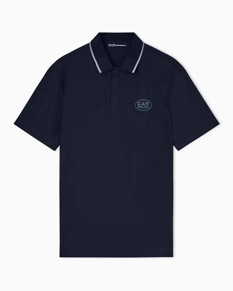 EA7 Golf Pro Poloshirt aus VENTUS7-Funktionsgewebe Marineblau