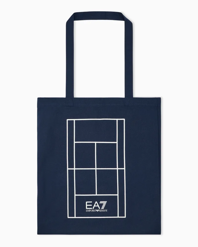 EA7 Internazionali BNL d’Italia Baumwoll-Tragetasche Marineblau