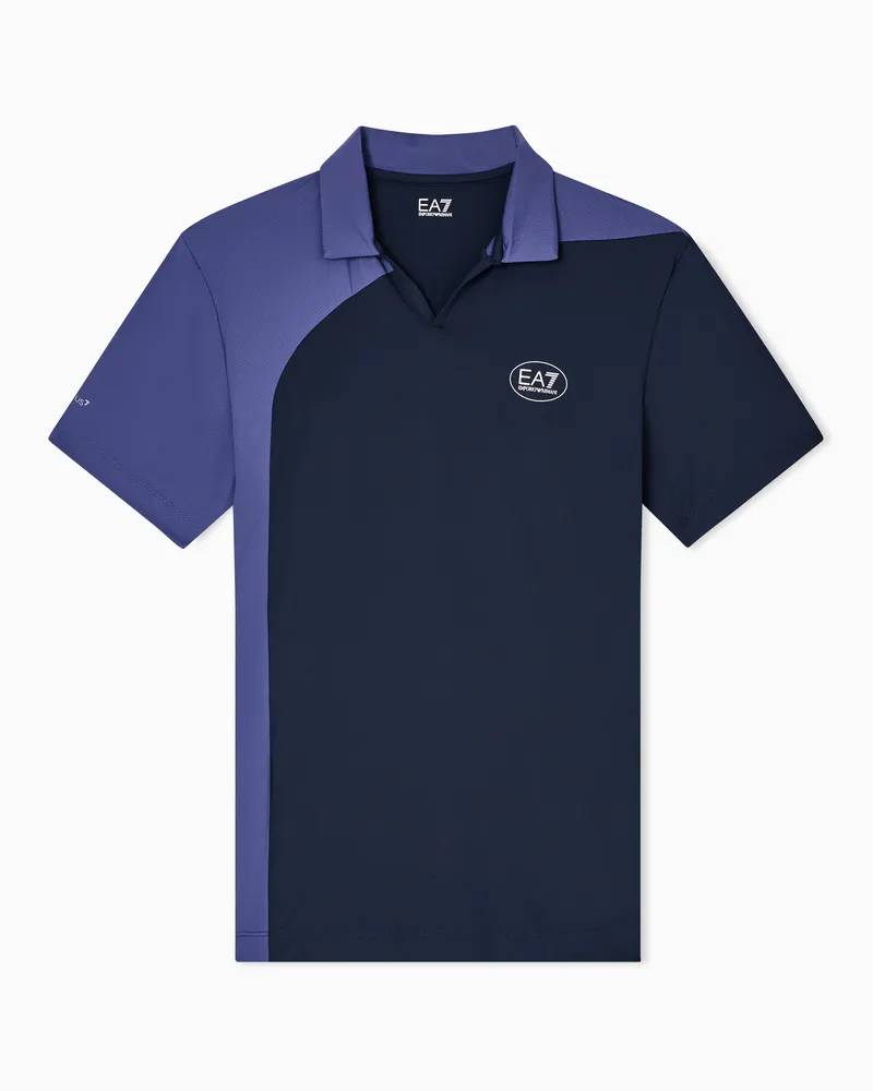 EA7 Tennis Pro Poloshirt aus VENTUS7-Funktionsgewebe Marineblau