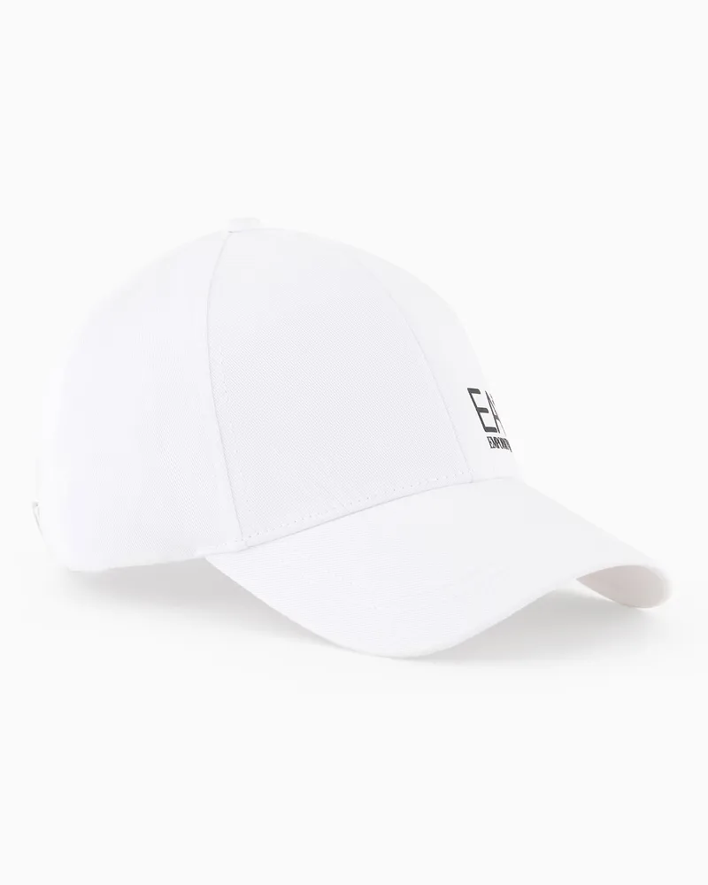 EA7 Train Core Baseballcap aus Baumwolle Weiß