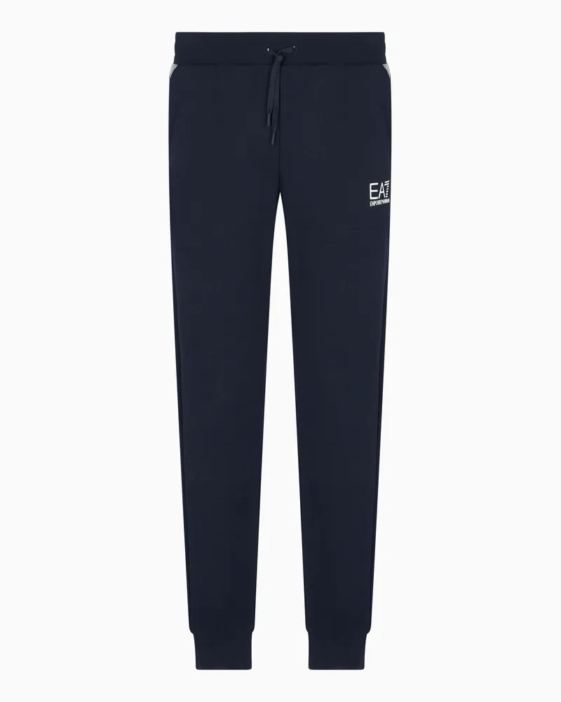 EA7 ASV 7 Lines Jogginghose aus einer Baumwoll-Mischung Marineblau