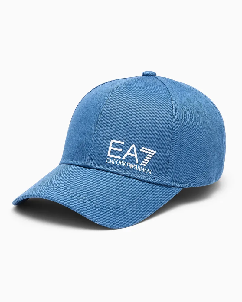 EA7 Baseballcap Baumwolle mit verstellbarem Verschluss Caps U Hellblau