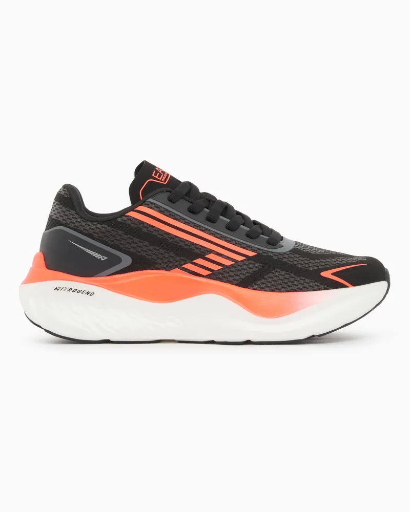 EA7 Sneaker Nitro Wave 2 mit atmungsaktivem Mesh und Gummisohle Grau