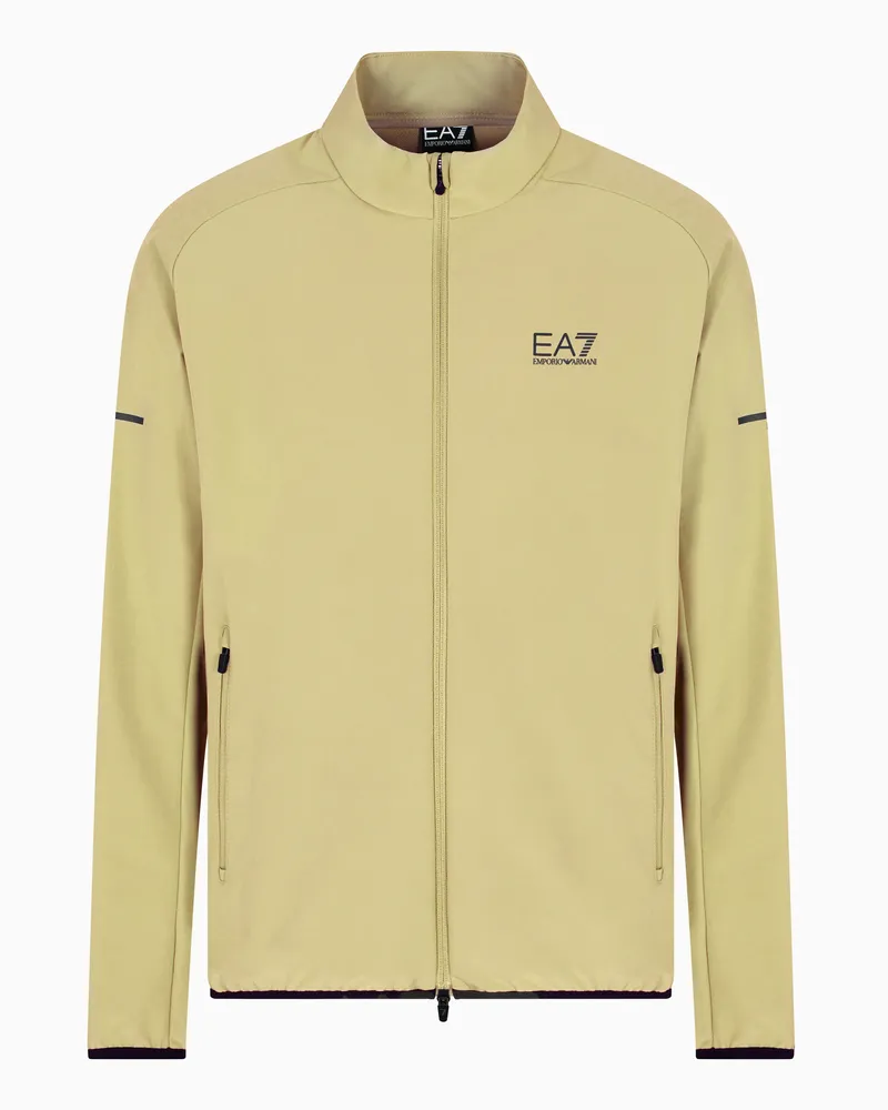 EA7 Dynamic Athlete Sweatshirt mit Reißverschluss, gefertigt aus Natural-VENTUS7-Funktionsgewebe Grün