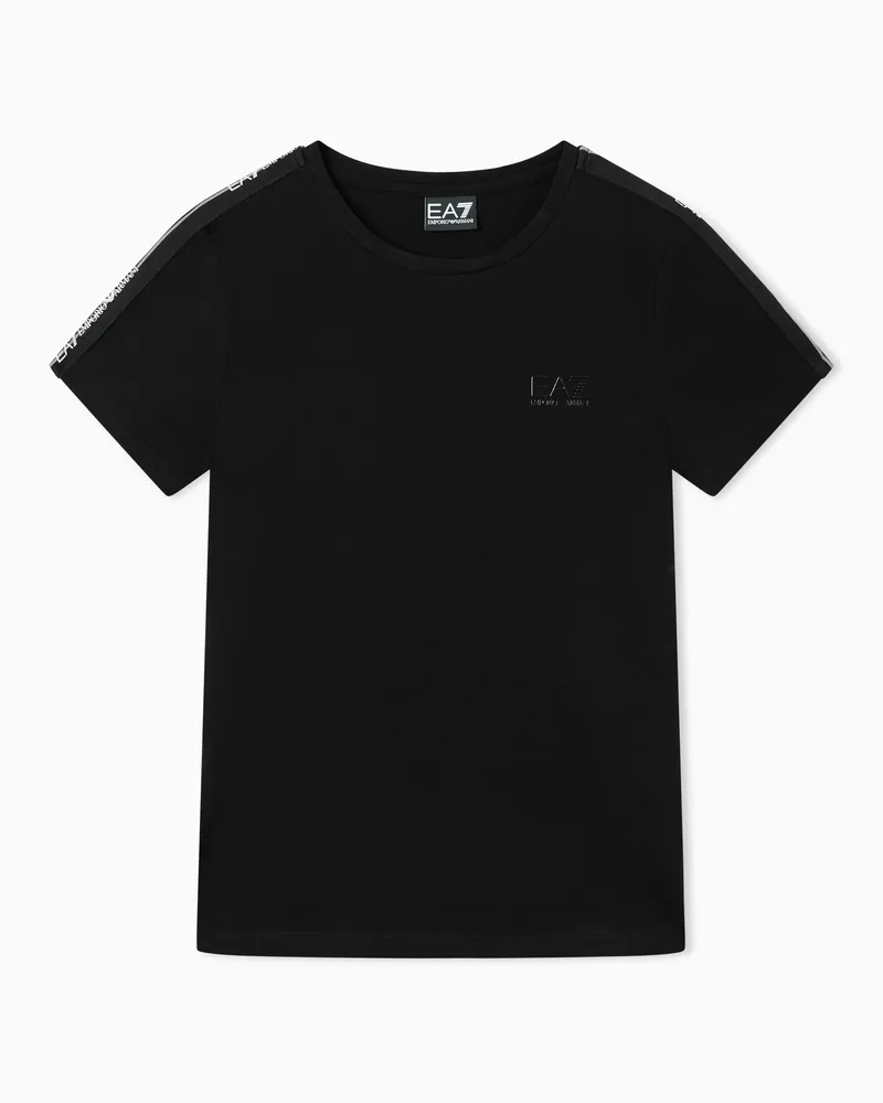 EA7 T-Shirt aus Jersey mit Logo Series-Band Schwarz