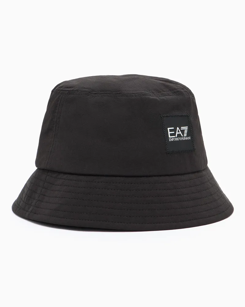 EA7 Hut aus Funktionsgewebe mit Logo Schwarz