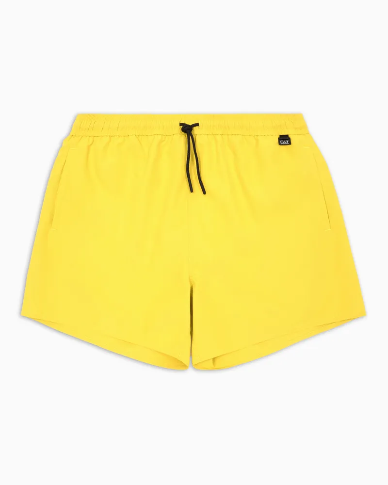 EA7 Badeboxershorts mit Logo Gelb