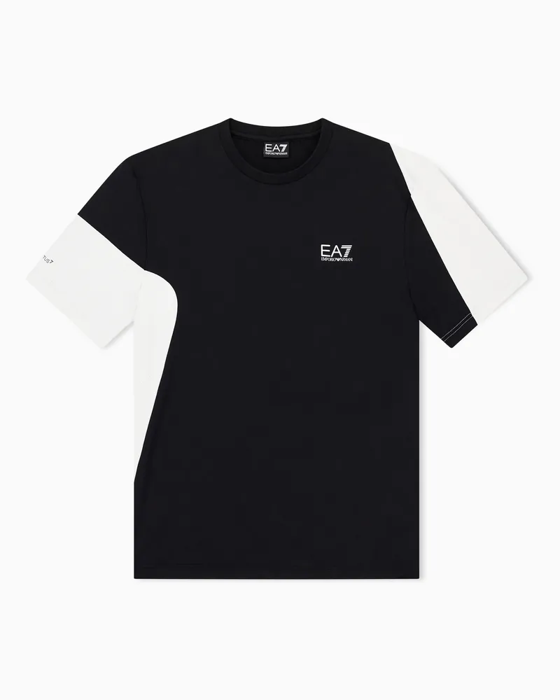 EA7 T-Shirt Tennis Pro im Regular Fit aus Polyamidjersey Schwarz