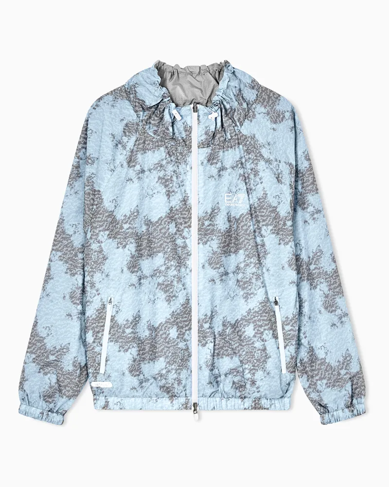 EA7 Dynamic Athlete wendbare Jacke aus VENTUS7-Funktionsgewebe Hellblau