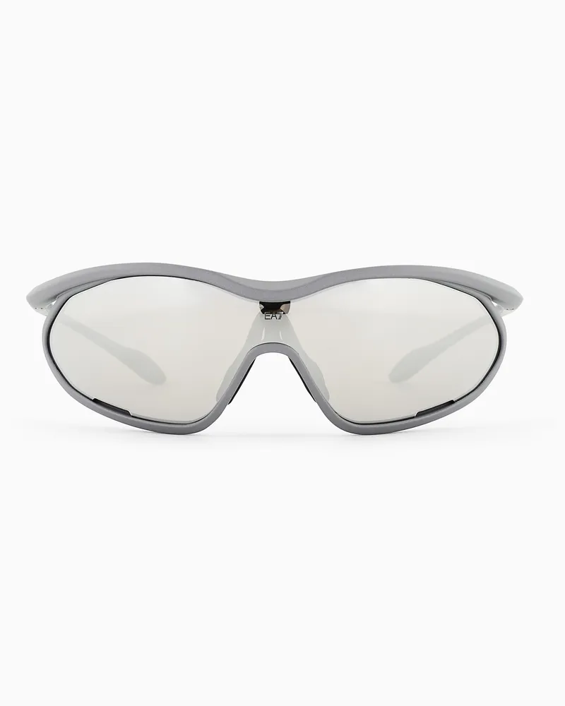 EA7 Sonnenbrille in unregelmäßiger Form Grau