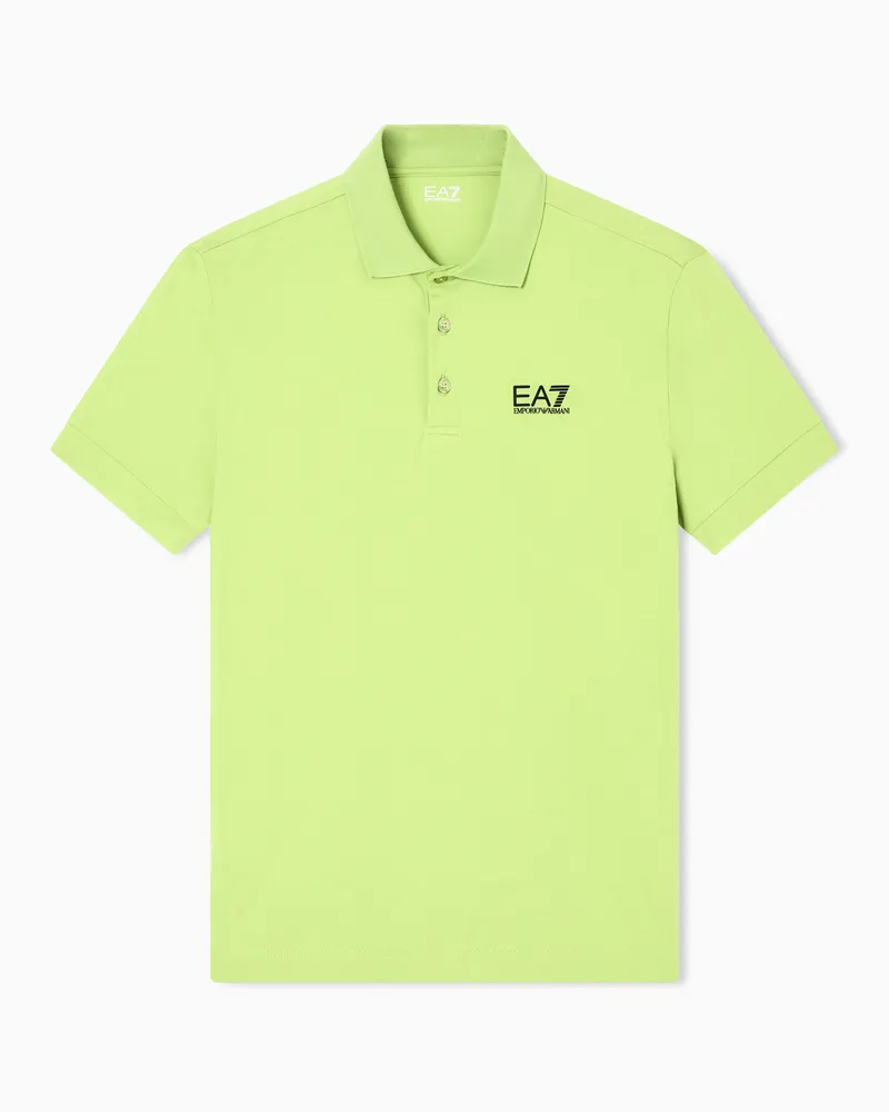 EA7 Core Identity Poloshirt aus Baumwollstretch Grün