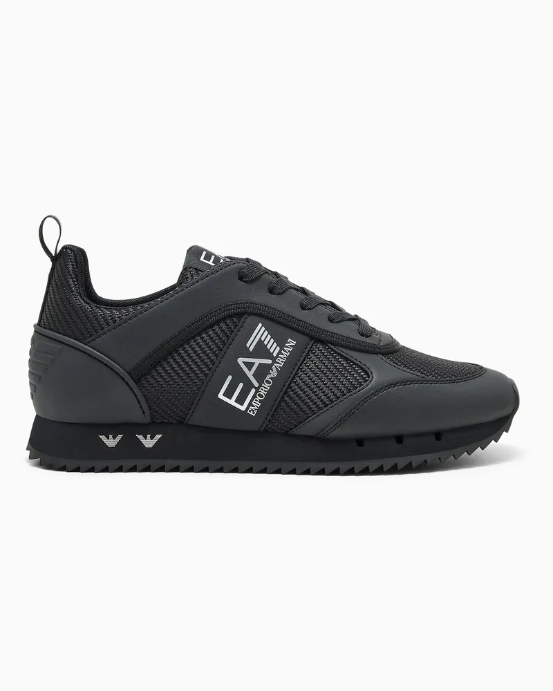 EA7 Sneakers Black and White Carbon Schwarz
