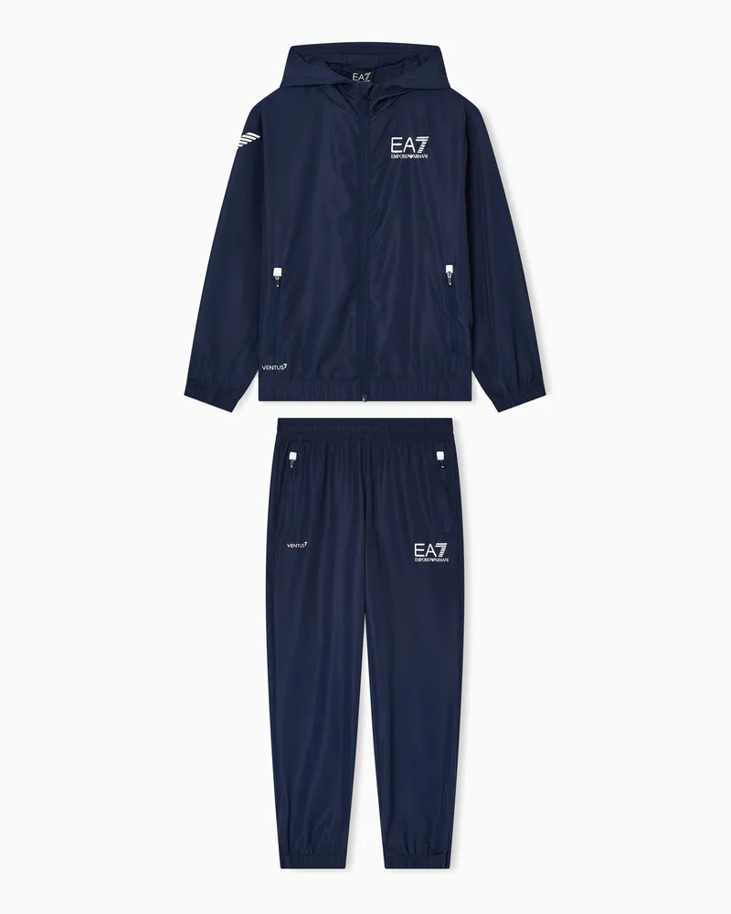 EA7 Tennis Pro Boy Trainingsanzug aus VENTUS7-Funktionsgewebe Marineblau