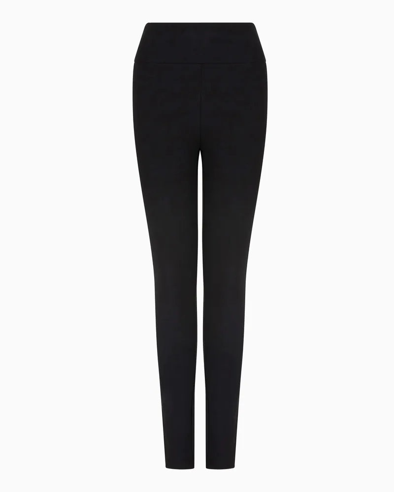 EA7 Core Lady Leggings aus Baumwollstretch Schwarz