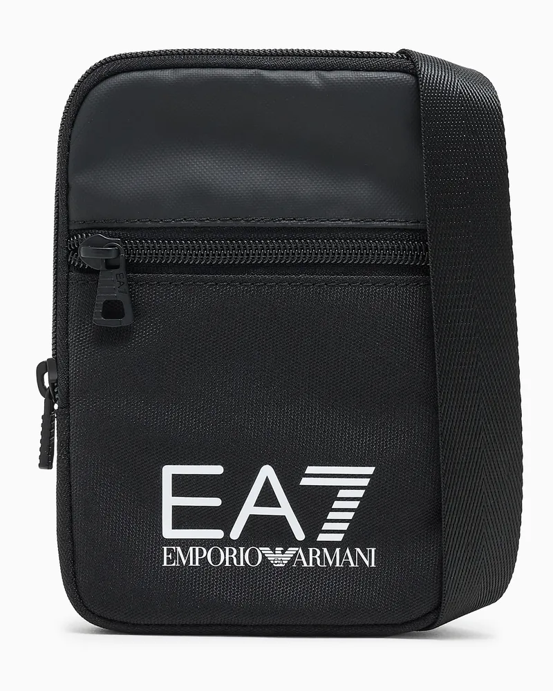 EA7 Kleine Train Core Umhängetasche mit -Maxi-Logo Schwarz