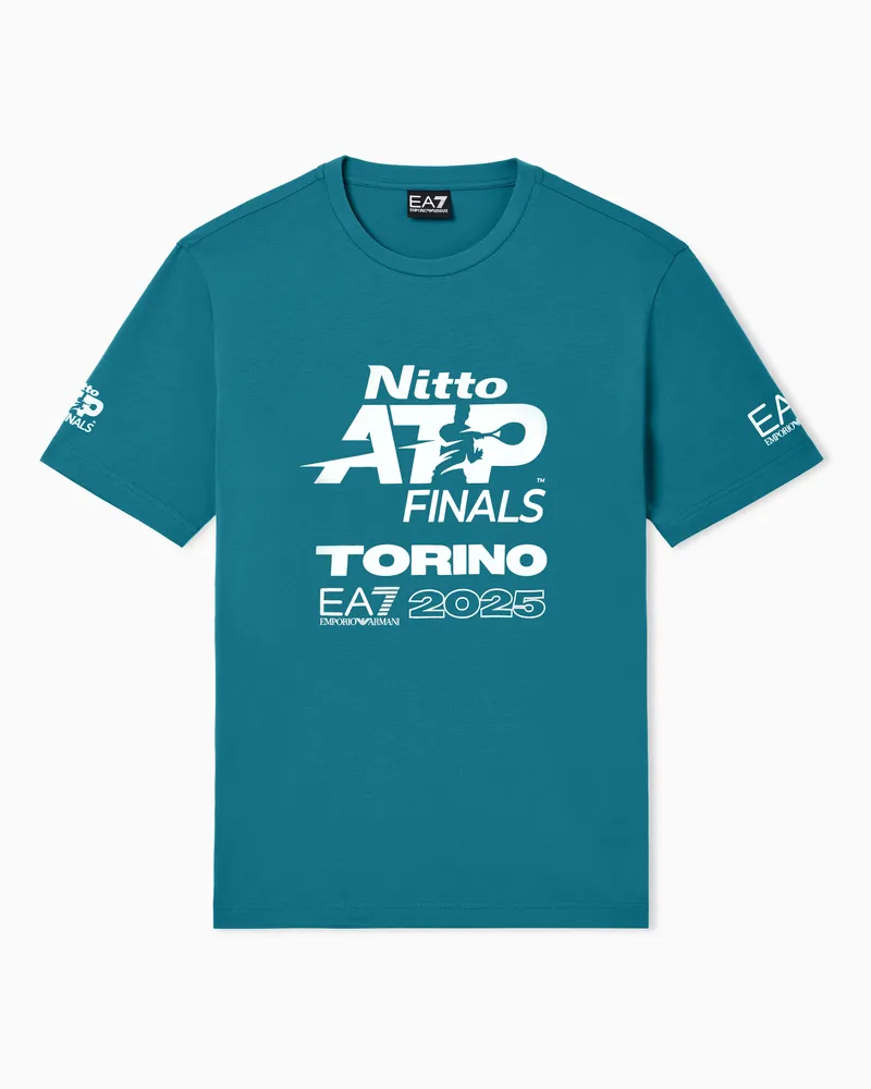 EA7 Nitto ATP Finals T-Shirt mit Rundhalsausschnitt und Event-Logo Grün