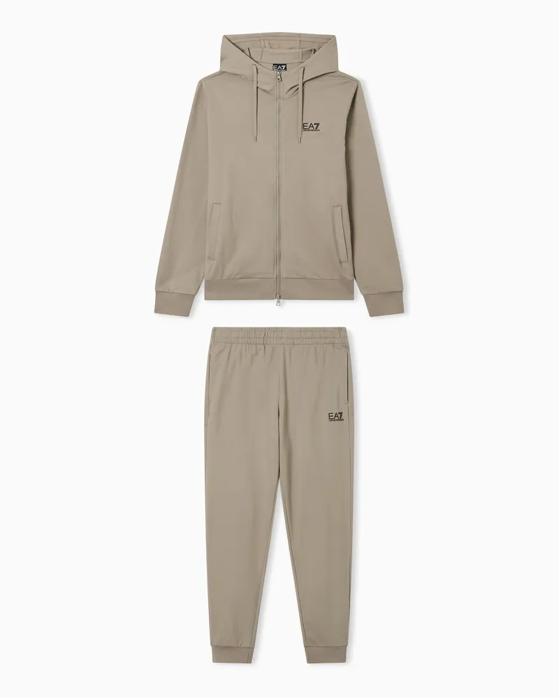 EA7 Tuta Core Identity aus Baumwolle Beige