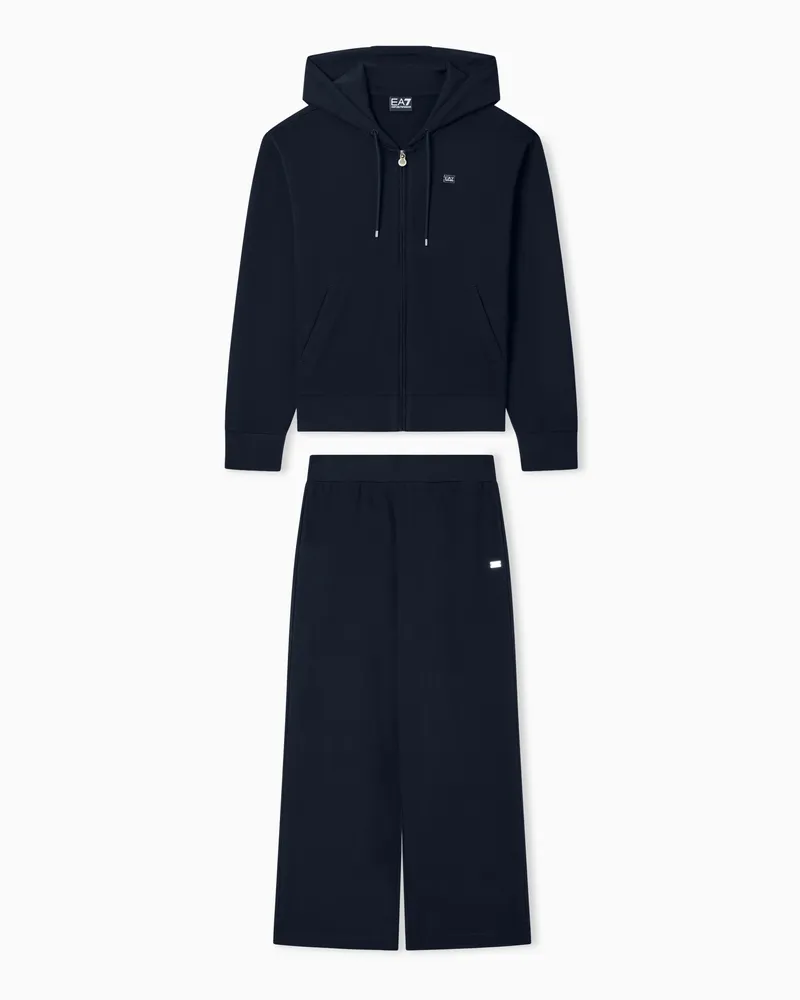 EA7 Trainingsanzug Core Lady aus Baumwollstretch Marineblau