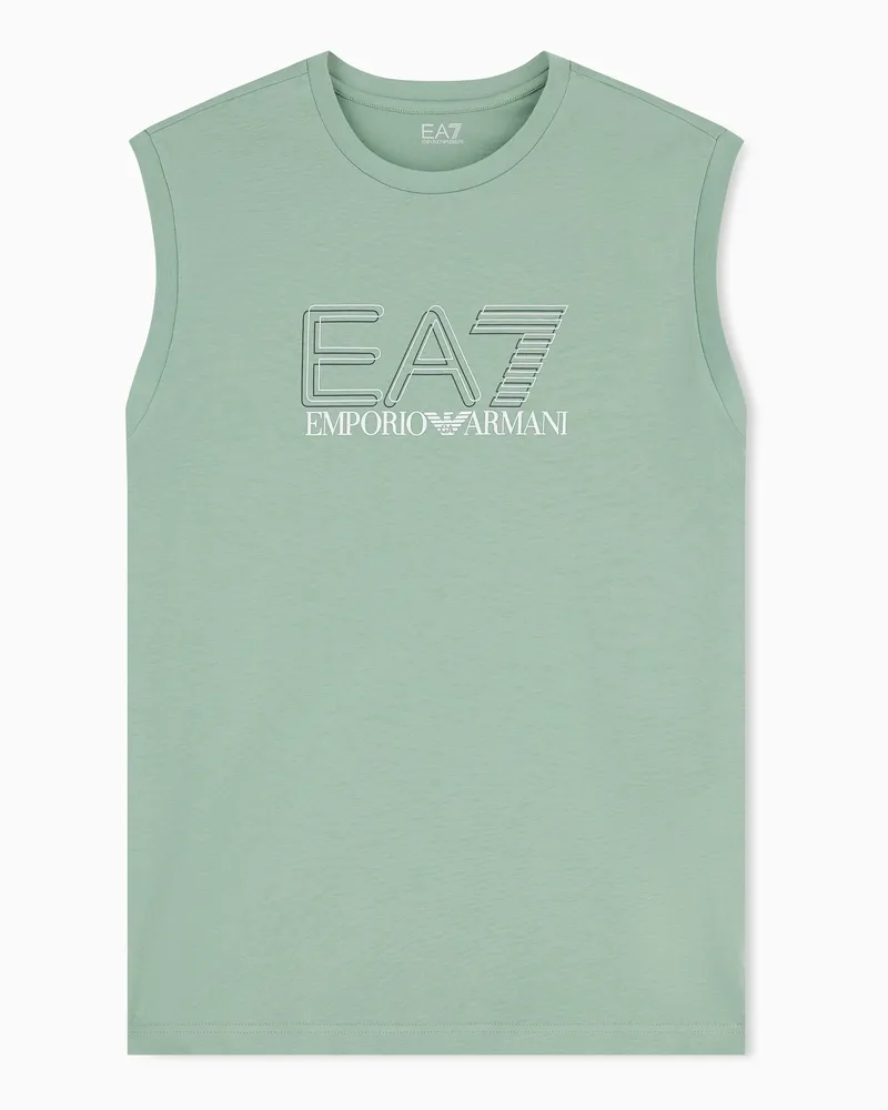 EA7 Visibility Tanktop aus Baumwolljersey Grün
