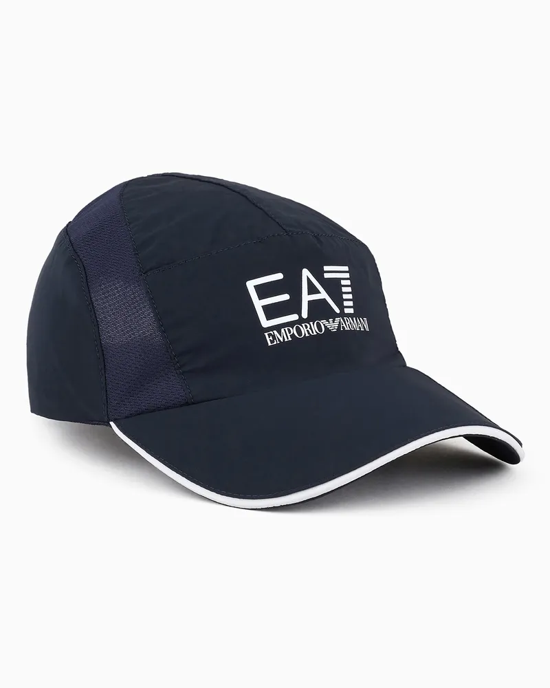 EA7 Tennis Pro Baseballcap aus Baumwolle Blau