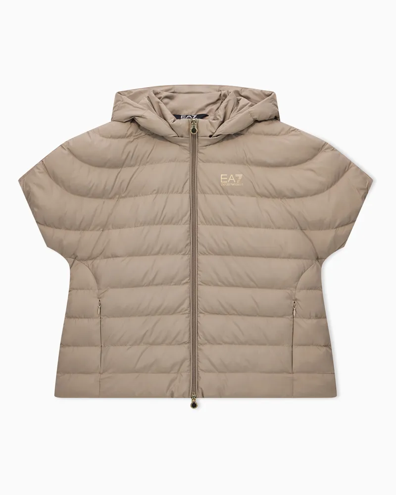 EA7 Nylonjacke mit Kapuze und leichter Wattierung Core Lady Grau