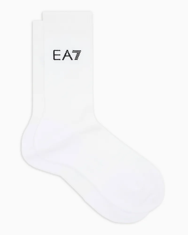 EA7 Tennis Pro Socken aus Baumwollstretch-Mischung Weiß