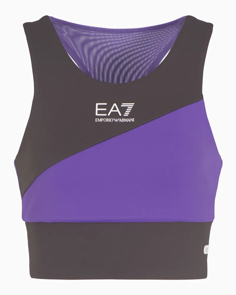 EA7 Dynamic Athlete Sport-BH aus VENTUS7-Funktionsgewebe Violett