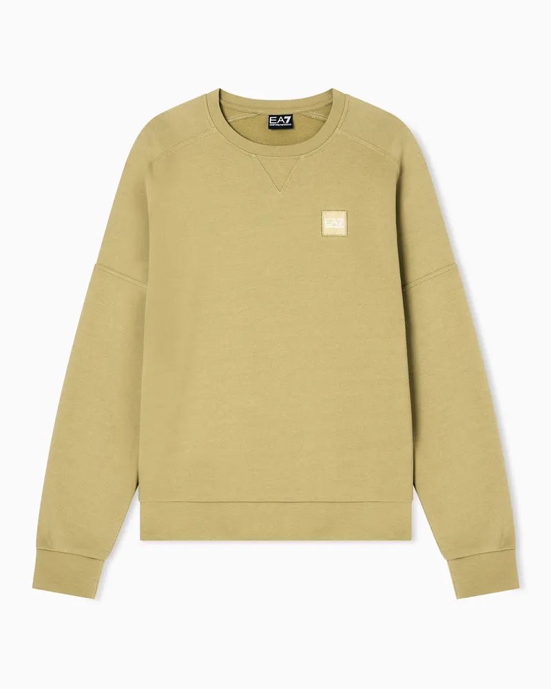 EA7 Visibility Sweatshirt mit Rundhalsausschnitt aus einer Baumwollmischung Grün
