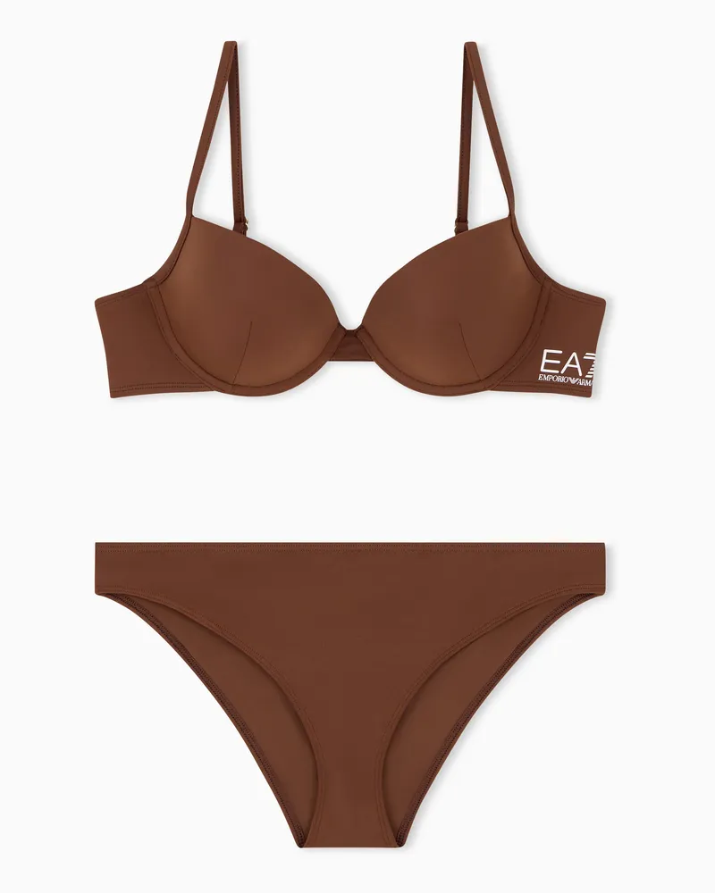 EA7 Push-up-Bikini Braun