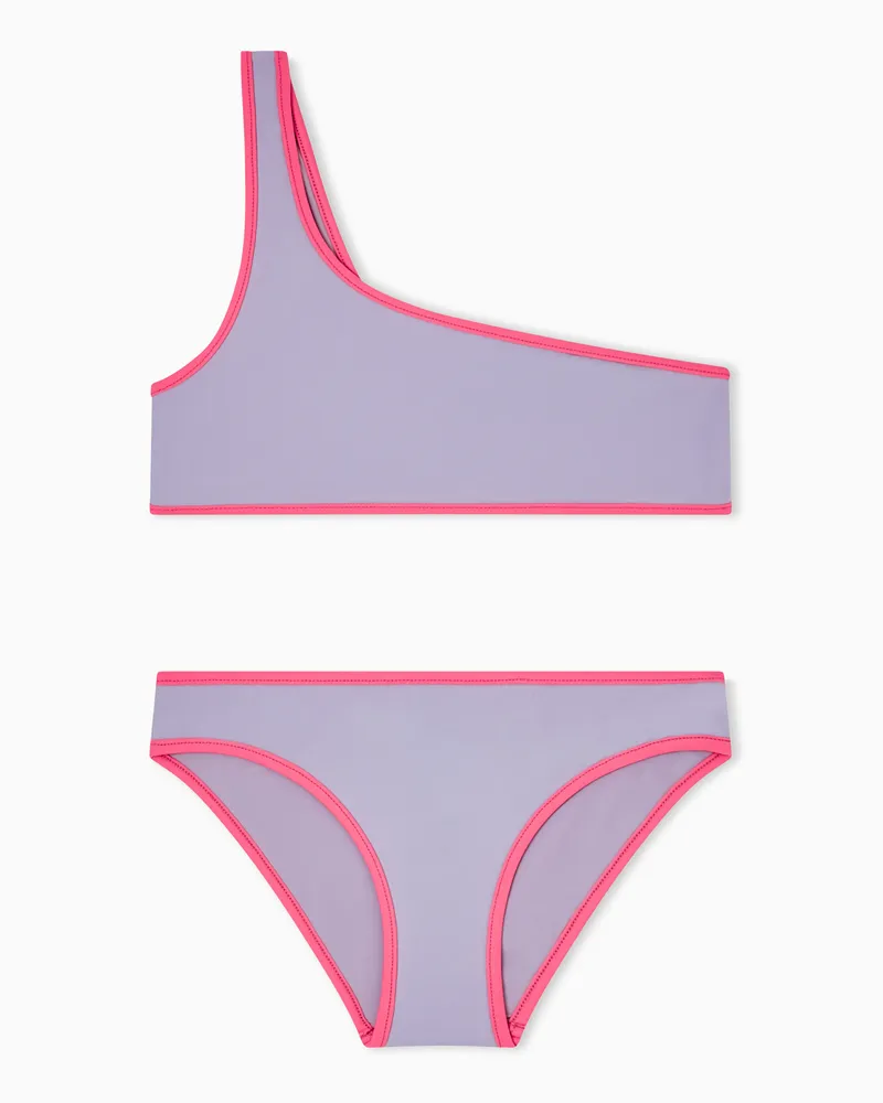 EA7 Girl One-Shoulder-Bikini Violett