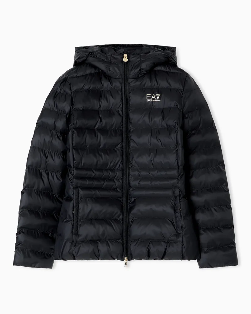 EA7 Wattierte Core Lady Jacke aus Nylon Schwarz