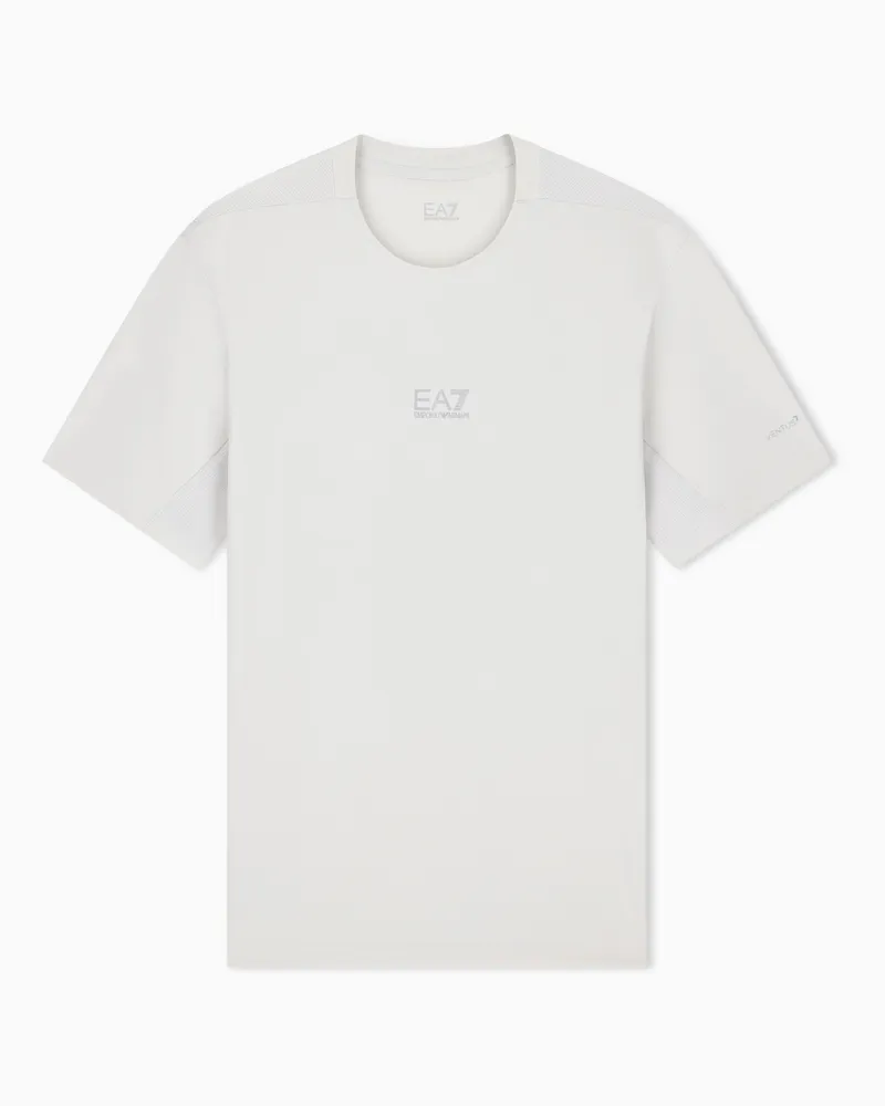 EA7 T-Shirt Ventus 7 schmaler Schnitt aus atmungsaktivem Jersey Beige