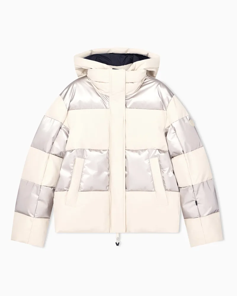 EA7 Ski-Bomberjacke im Regular Fit aus Polyamid und Elastan Weiß