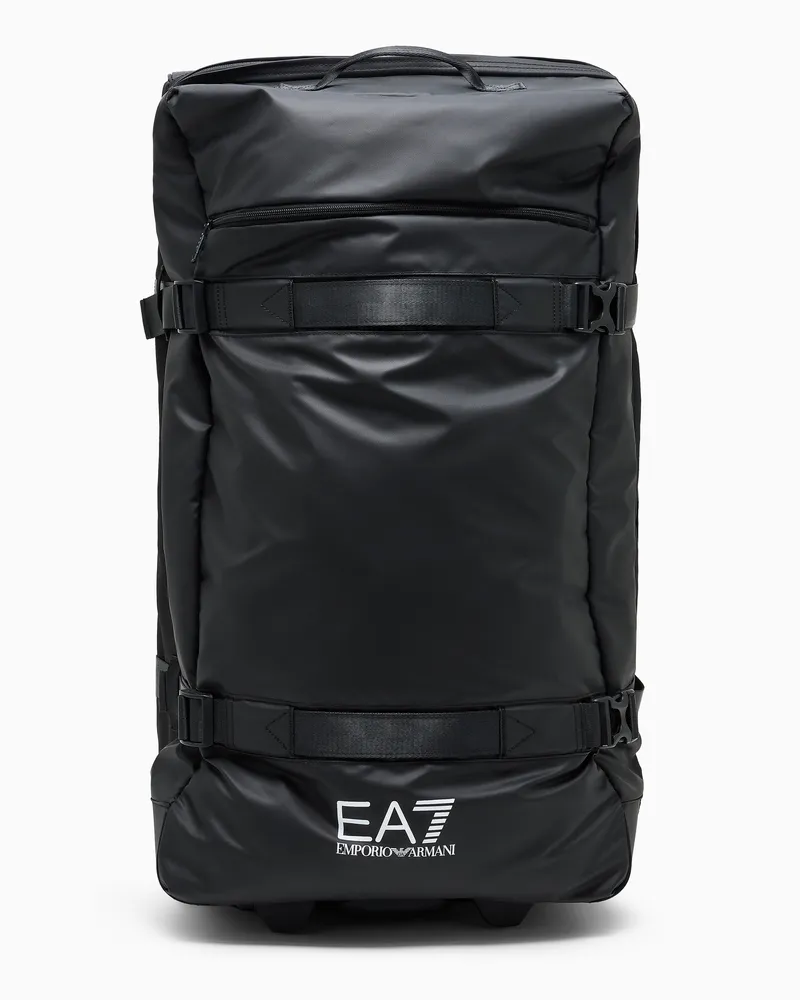 EA7 Großer Trolley aus technischem Gewebe Schwarz