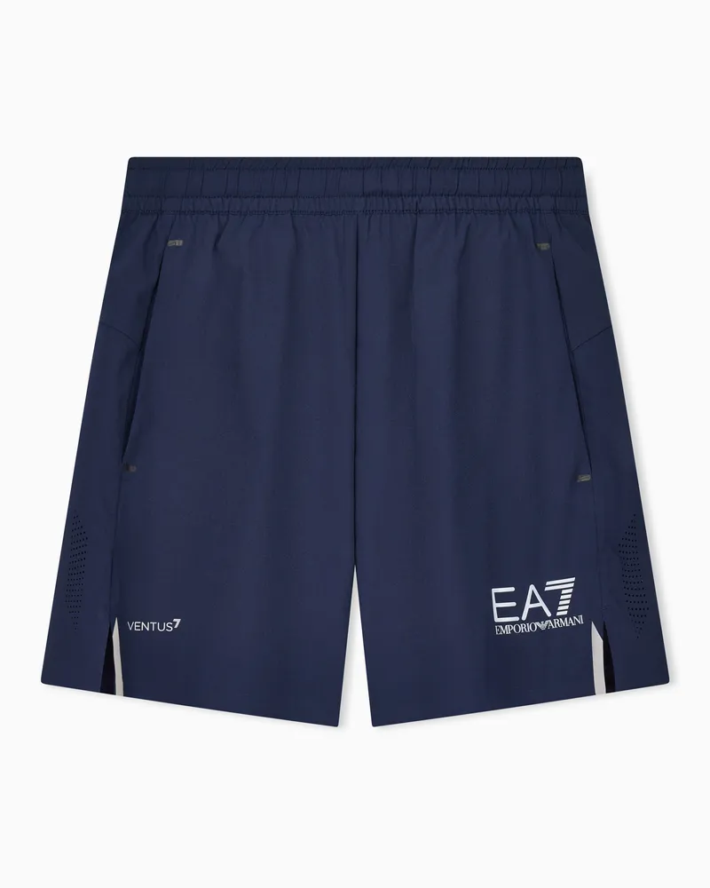 EA7 Tennis Pro Shorts aus VENTUS7-Funktionsgewebe Marineblau