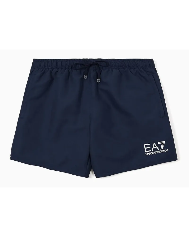 EA7 Badeboxershorts mit Logo Marineblau