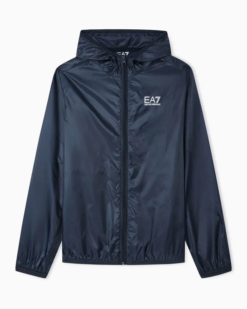 EA7 Core Identity Boy Jacke aus Funktionsgewebe Marineblau