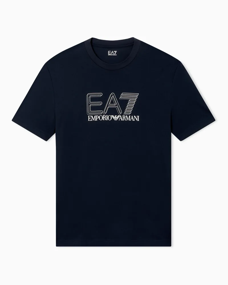 EA7 Regular Fit T-Shirts Marineblau