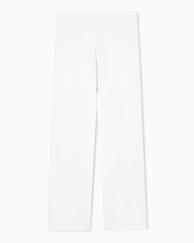 EA7 Precious Hose aus Stretchjersey Weiß