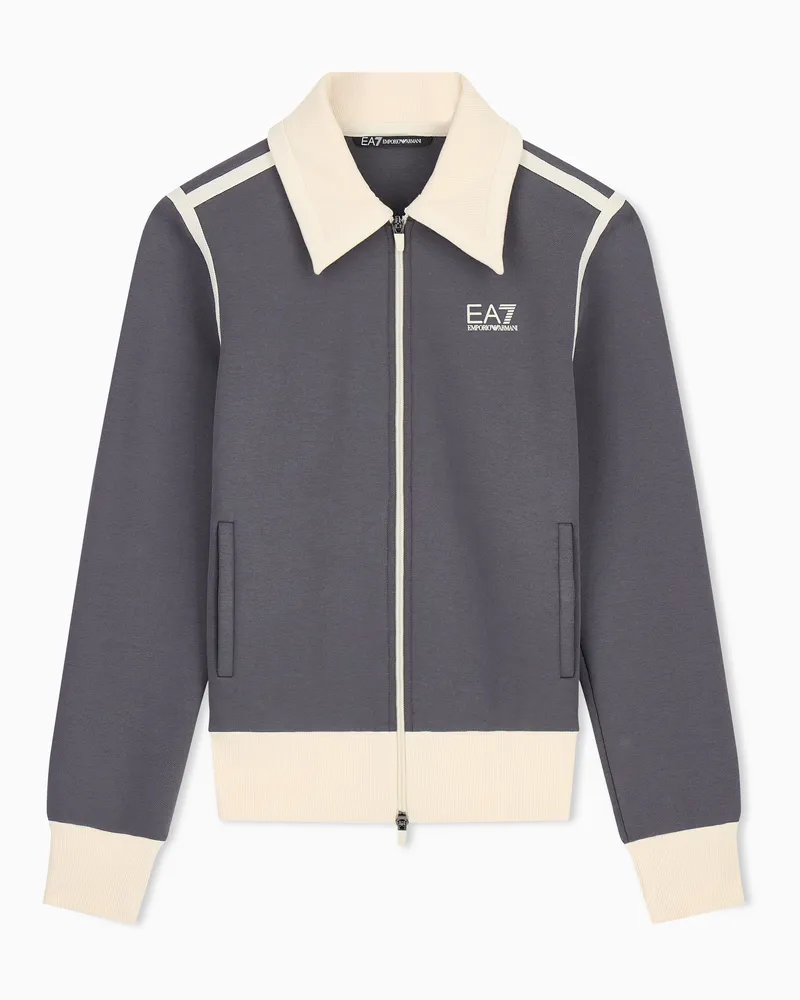 EA7 Sweatshirt Golf Pro im Regular Fit aus Jersey Braun